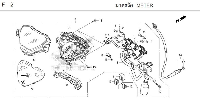 Moto TH - Honda WAVE 110i (2020) Parts - GAUGE
