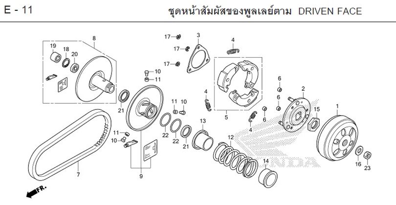 Moto TH - Honda ZOOMER-X (2017) Parts - SET ALONG THE CONTACT OF THE ...